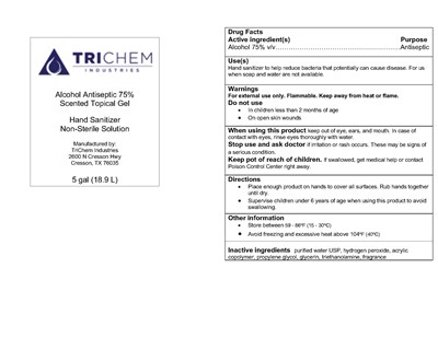 74664-005-03 - Ethanol Scented Gel Hand Sanitizer 5 gal pail